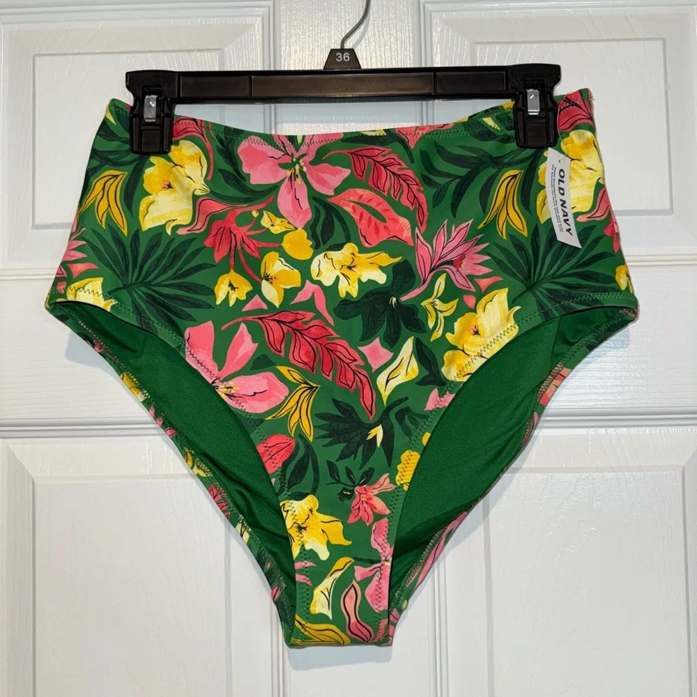 Old Navy Green Floral Bikini Set. NWT. Size L/XL - Picture 6 of 9